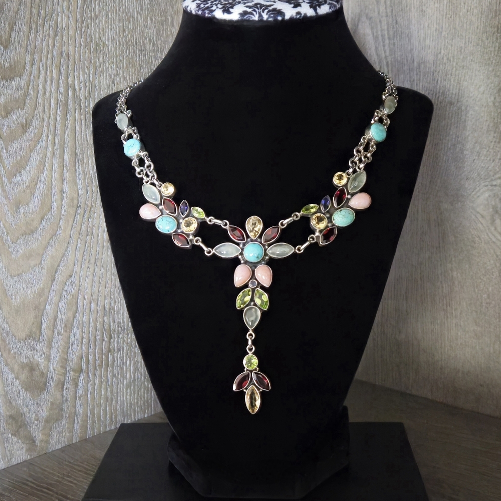 NICKY BUTLER RAJ LIMITED EDITION 925 Sterling Silver Designer Necklace Turquoise - Picture 15 of 16